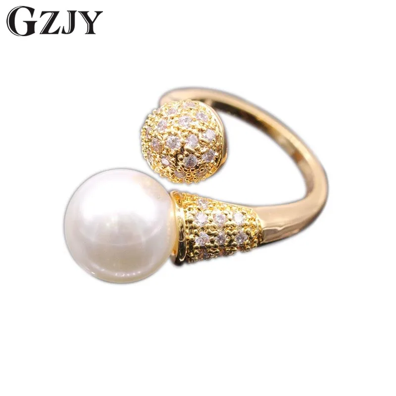 GZJY Gorgeous Champagne Gold Color Created Pearl White Zircon Wedding Party Ring For Women G14-3
GZJY Gorgeous Champagne Gold Color Created Pearl White Zircon Wedding Party Ring For Women G14-3