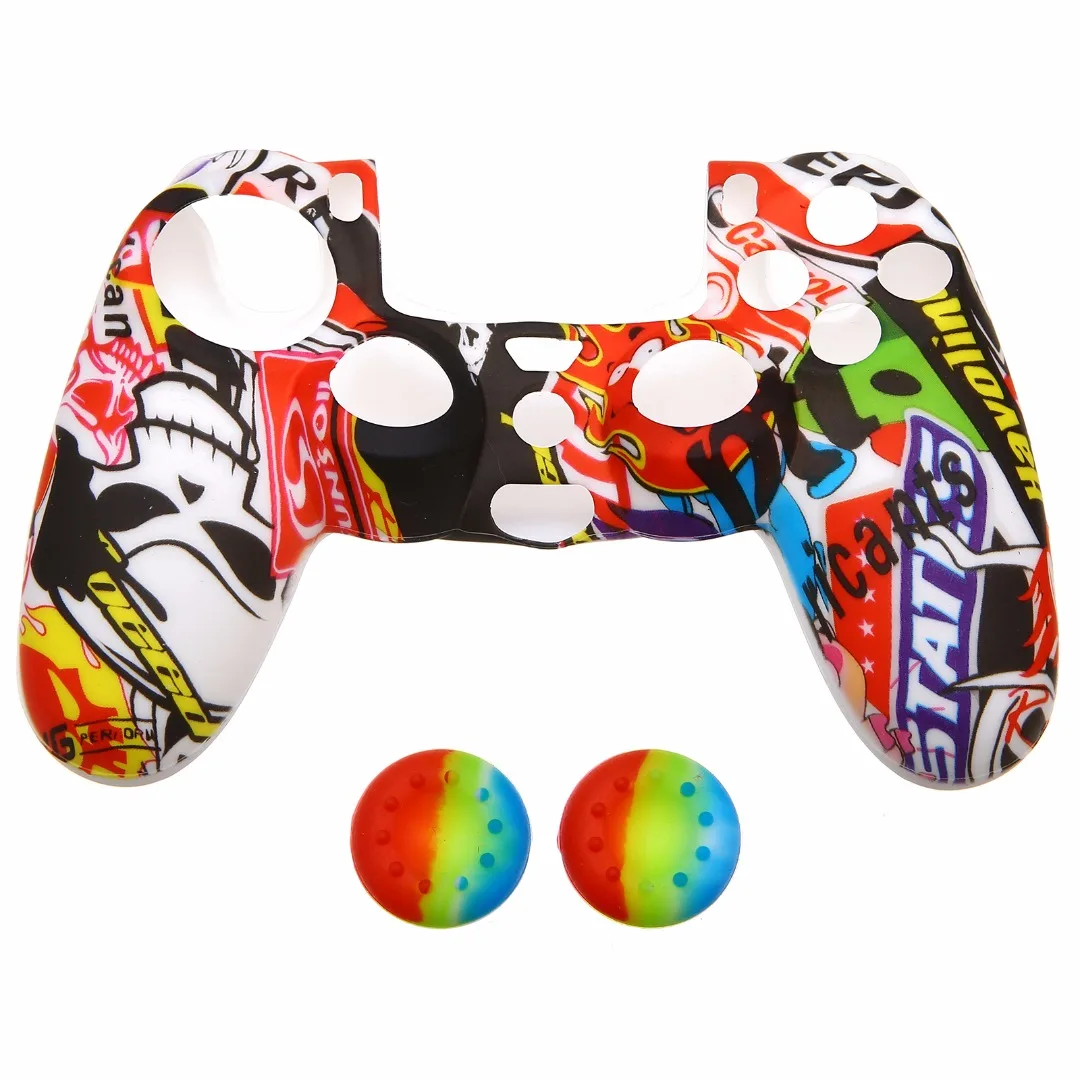 Controller Shell Cases For Dualshock 4 Controller Silicone Protective Case Cover with Joystick Caps for PS4
Controller Shell Cases For Dualshock 4 Controller Silicone Protective Case Cover with Joystick Caps for PS4