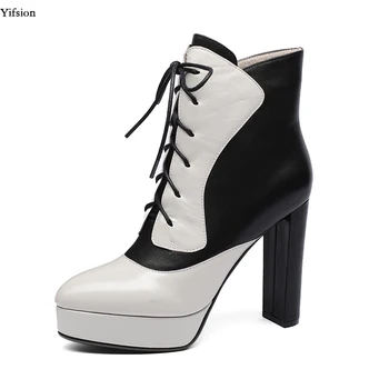 Olomm Women Leather Platform Ankle Boots Sexy Square High Heel Boots Nice Round Toe Black Grey Party Shoes Women US Size 4-8.5
Olomm Women Leather Platform Ankle Boots Sexy Square High Heel Boots Nice Round Toe Black Grey Party Shoes Women US Size 4-8.5