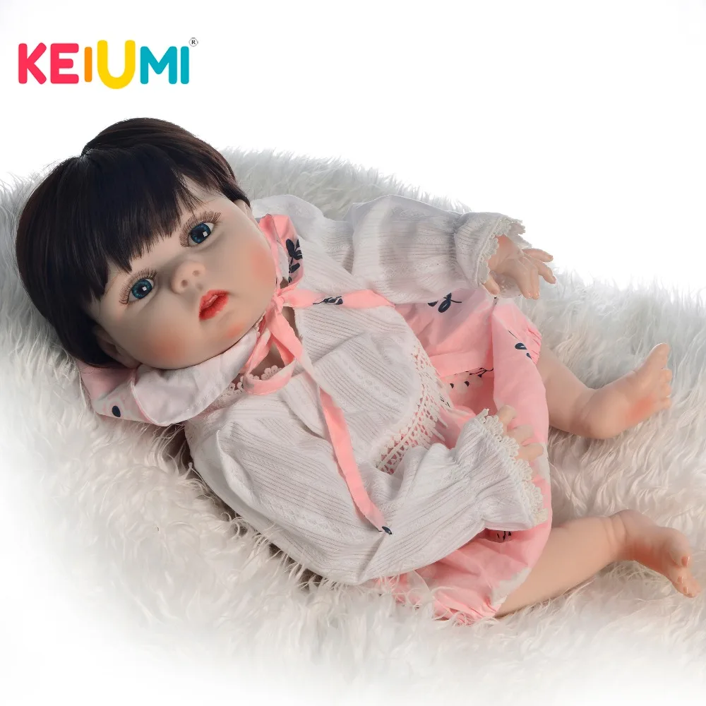 KEIUMI New Style 23 Inch Lifelike Baby Alive Girl Doll Silicone Full Body Reborn Bonecas For Toddler Birthday Gift Shower Toy
KEIUMI New Style 23 Inch Lifelike Baby Alive Girl Doll Silicone Full Body Reborn Bonecas For Toddler Birthday Gift Shower Toy