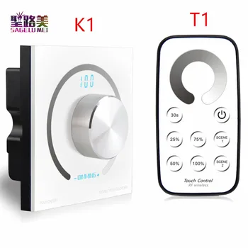 DC12V-24V Rotary single color touch panel dimmer Switch knob RF wireless Remote led dimmer controller for 5050 led strip lamp
DC12V-24V Rotary single color touch panel dimmer Switch knob RF wireless Remote led dimmer controller for 5050 led strip lamp