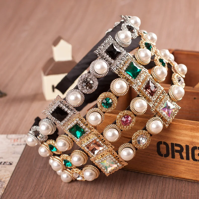 Hot Sale Baroque Luxury Crystal Hairband Pearls Rhinestone Brand Headdress Vintage Women Headbands For Girl Wedding Hair Jewelry
Hot Sale Baroque Luxury Crystal Hairband Pearls Rhinestone Brand Headdress Vintage Women Headbands For Girl Wedding Hair Jewelry