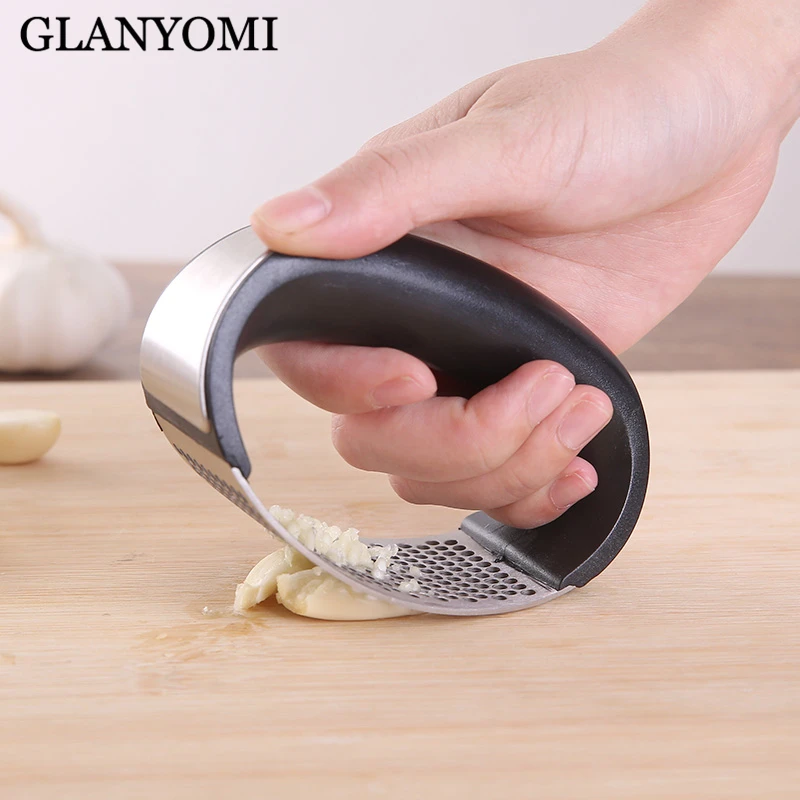 Stainless Steel Garlic Presses Manual Garlic Mincer Chopping Garlic Tools Curve Fruit Vegetable Kitchen Tools
Stainless Steel Garlic Presses Manual Garlic Mincer Chopping Garlic Tools Curve Fruit Vegetable Kitchen Tools