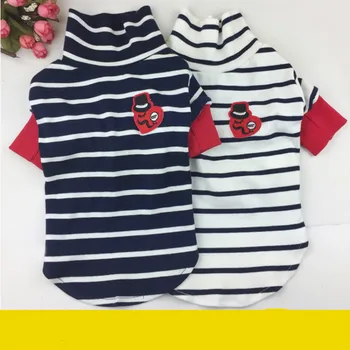 2019 New Japanese and Korean Striped T-shirt Spring and Summer Dog Clothing Navy Embroidered Chapter Dog T-shirt Pet Clothes
2019 New Japanese and Korean Striped T-shirt Spring and Summer Dog Clothing Navy Embroidered Chapter Dog T-shirt Pet Clothes
