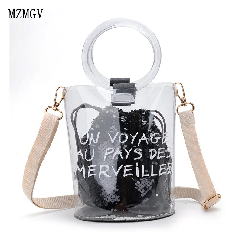 Brand 2019 Designer Summer Beach Jelly Transparent Tote Ring Handle Women's Bucket Bag Ms. Shoulder Bag Tote
Brand 2019 Designer Summer Beach Jelly Transparent Tote Ring Handle Women's Bucket Bag Ms. Shoulder Bag Tote