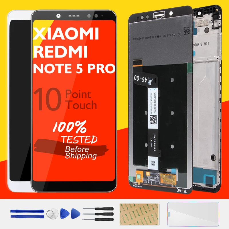 Original For Redmi Note 5 Pro LCD Display 10 Touch Screen + Frame For Xiaomi Redmi Note 5 LCD Screen Snapdragon 636 Display
Original For Redmi Note 5 Pro LCD Display 10 Touch Screen + Frame For Xiaomi Redmi Note 5 LCD Screen Snapdragon 636 Display