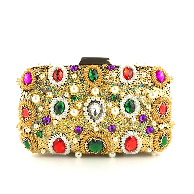 Vintage Women Evening Bag Hand Beaded Embroidery Sequin Diamond Fashion Clutches Wedding Cocktail Party Handbags Purses B008
Vintage Women Evening Bag Hand Beaded Embroidery Sequin Diamond Fashion Clutches Wedding Cocktail Party Handbags Purses B008
