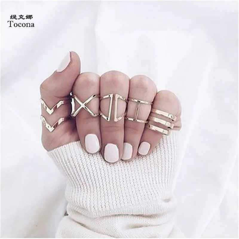 Tocona 5Pcs/Set Bohemian Geometric Round Oval Alloy Rings Set for Women Punk Gold Midi Knuckle Adjustable Rings Jewelry 6120
Tocona 5Pcs/Set Bohemian Geometric Round Oval Alloy Rings Set for Women Punk Gold Midi Knuckle Adjustable Rings Jewelry 6120