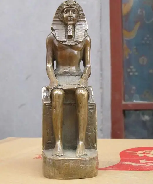 free 9" pharaohs of ancient Egypt Bronze ART statue Sit King Tutankhamen sculpture fast
free 9" pharaohs of ancient Egypt Bronze ART statue Sit King Tutankhamen sculpture fast