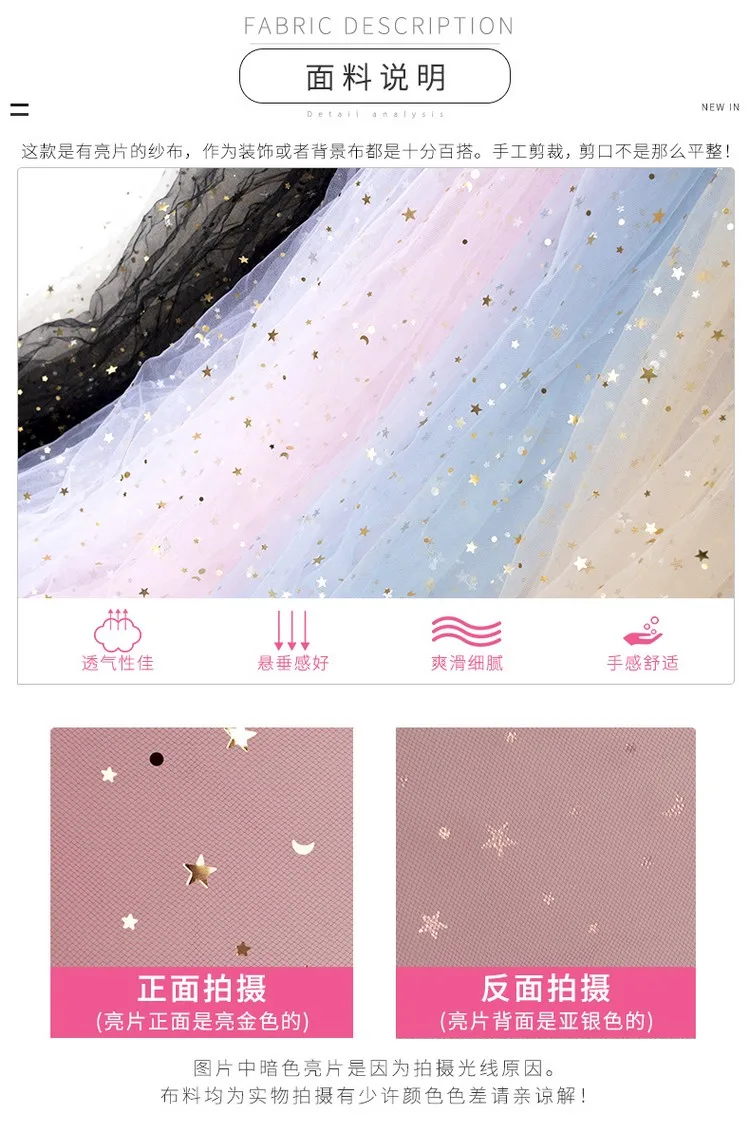 Star Moon Net Red ins photo background cloth Black sand mesh yarn bud silk mesh eye nets sequin fabric 1m
Star Moon Net Red ins photo background cloth Black sand mesh yarn bud silk mesh eye nets sequin fabric 1m