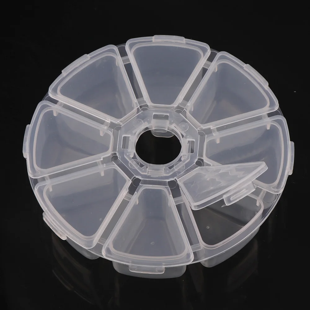 1Pc 8 Grids Round Empty Box Case Container Storage Organizer Wheel Bead Tips Display Pill Jewelry Rhinestone Glitter Nail Art
1Pc 8 Grids Round Empty Box Case Container Storage Organizer Wheel Bead Tips Display Pill Jewelry Rhinestone Glitter Nail Art
