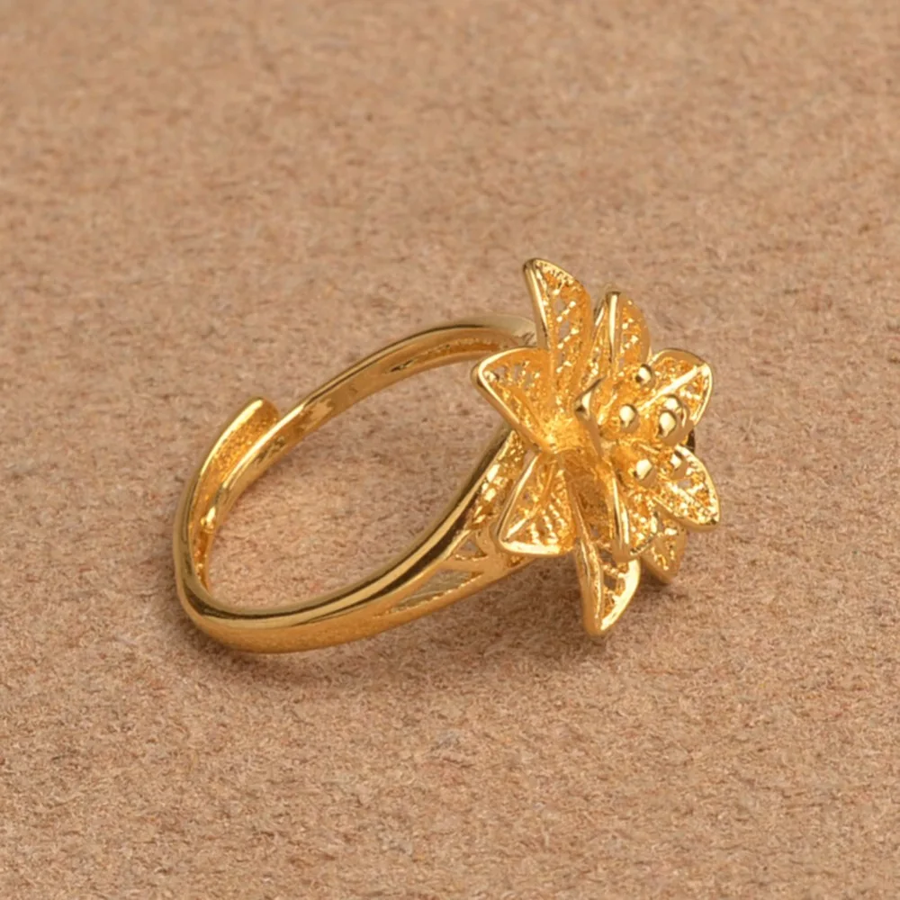 Small Flowers African Ring for Women's Girls Gold Color Arab Jewelry Flower Ring Jewellery #J0497
Small Flowers African Ring for Women's Girls Gold Color Arab Jewelry Flower Ring Jewellery #J0497