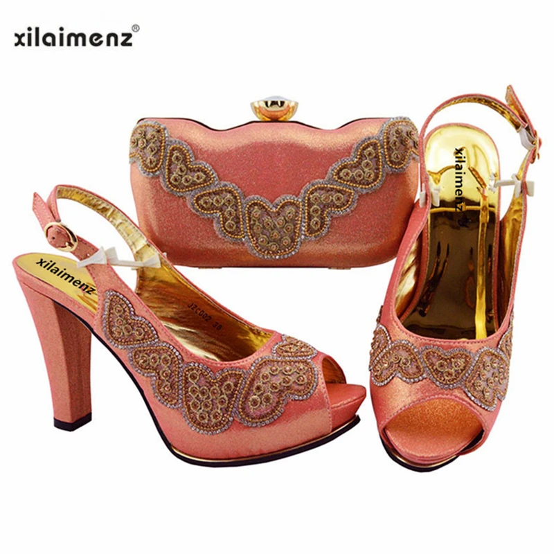 2019 New Arrival Peach Color Italian Shoes with Matching Bags High Heels Sandals for Wedding Party Free Shipping by DHL
2019 New Arrival Peach Color Italian Shoes with Matching Bags High Heels Sandals for Wedding Party Free Shipping by DHL