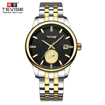 TEVISE Luxury Gold Full Steel Luminous Men Watch Fashion Skeleton Wristwatch Automatic Mechanical Self Wind Date Watches T805A
TEVISE Luxury Gold Full Steel Luminous Men Watch Fashion Skeleton Wristwatch Automatic Mechanical Self Wind Date Watches T805A