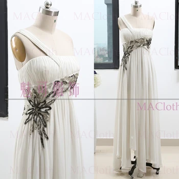 White A-Line One Shoulder Floor-Length Crystal Chiffon Prom Party Formal Evening Dress M 261940
White A-Line One Shoulder Floor-Length Crystal Chiffon Prom Party Formal Evening Dress M 261940