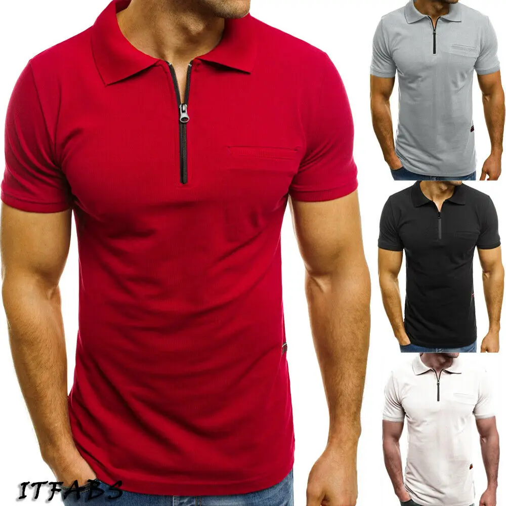 New Arrival Men Slim Fit Zipper T Shirt Short Sleeve Casual Solid Color Golf T-Shirt Top Tee Shirt
New Arrival Men Slim Fit Zipper T Shirt Short Sleeve Casual Solid Color Golf T-Shirt Top Tee Shirt