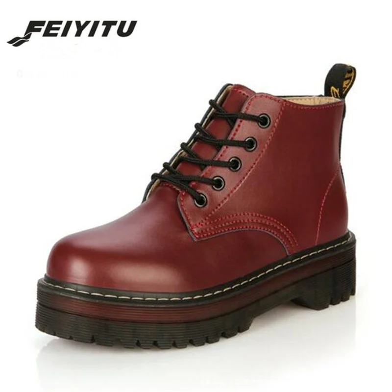 Feiyitu Women Flats Lace Up Martin Boots Combat Punk Ankle Boots platform oxfords shoes size 35-40 black red
Feiyitu Women Flats Lace Up Martin Boots Combat Punk Ankle Boots platform oxfords shoes size 35-40 black red