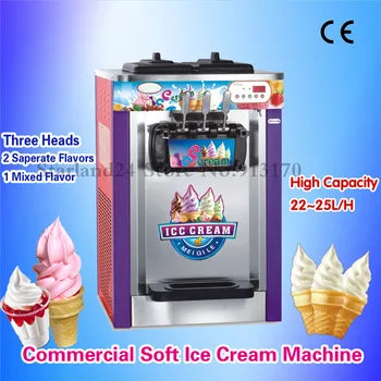Commercial Soft Ice Cream Machine Stainless Steel Ice Cream Maker Colorful Body 220V Digital Control CE Approval 1950W
Commercial Soft Ice Cream Machine Stainless Steel Ice Cream Maker Colorful Body 220V Digital Control CE Approval 1950W