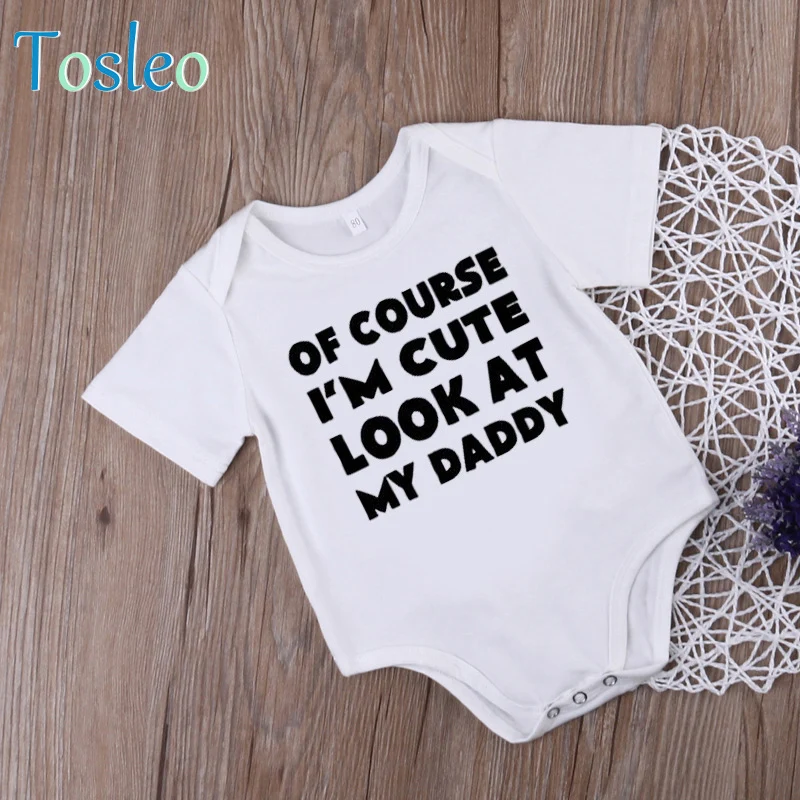 2018 Funny Baby Bodysuit Summer Baby Clothes White Cotton Onesie Bodysuit for Toddlers Letter Printed
2018 Funny Baby Bodysuit Summer Baby Clothes White Cotton Onesie Bodysuit for Toddlers Letter Printed