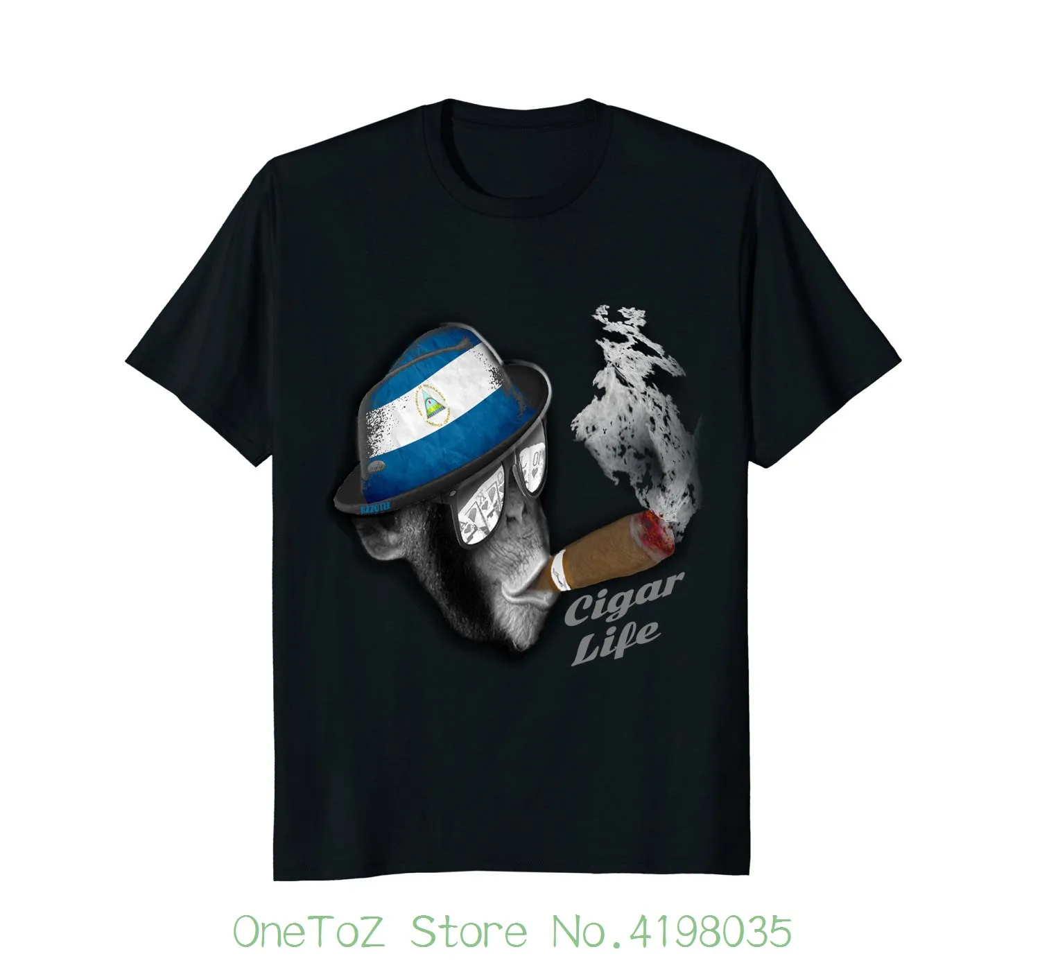 Tobacco Novelty Nicaragua Flag Cigar Monkey Shirt Casual Plus Size T-shirts Hip Hop Style Tops Tee S-2xl
Tobacco Novelty Nicaragua Flag Cigar Monkey Shirt Casual Plus Size T-shirts Hip Hop Style Tops Tee S-2xl