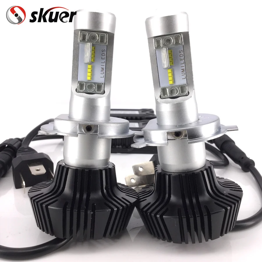 Skuer 1 SetX1 LED Headlight Bulb Conversion Kit-H4 80W 8000Lm 6500K Cool White Hi/Lo Beam Led Car Headlight Bulbs DC 12-24 Skuer 1 SetX1 LED Headlight Bulb Conversion Kit-H4 80W 8000Lm 6500K Cool White Hi/Lo Beam Led Car Headlight Bulbs DC 12-24<br><br>Aliexpress