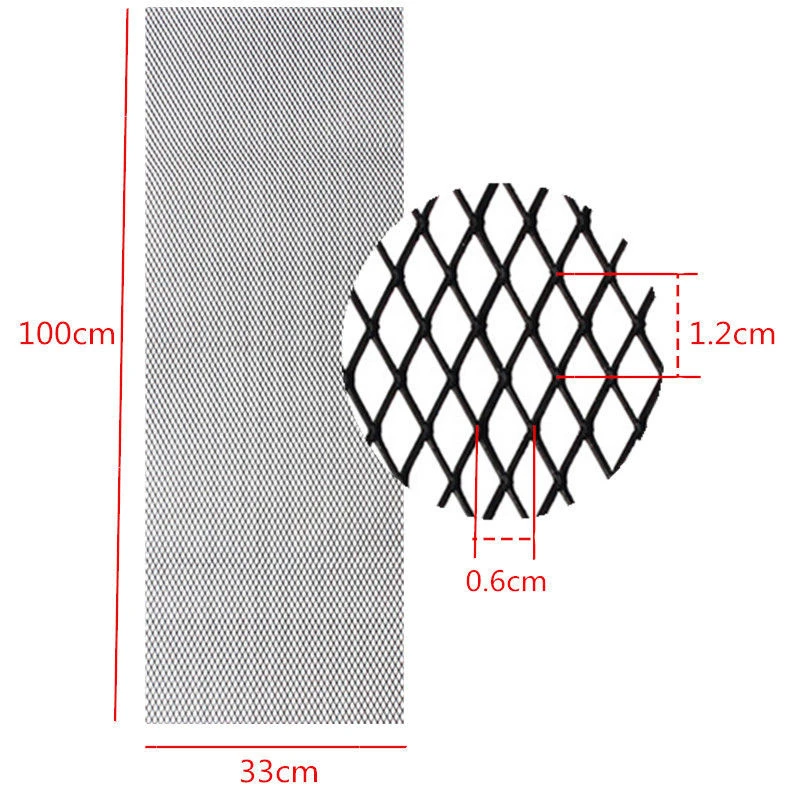 JX-LCLYL 100*33cm Universal Aluminum Car Vehicle Mesh Grille Net Vent Grill Section