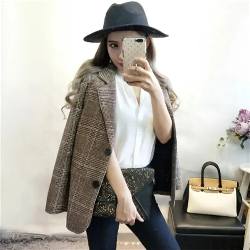 Women Plaid Blazers and Jackets Suit Ladies Long Sleeve Work Wear Plus Size Casual Female Outerwear Wear to Work Coat
Women Plaid Blazers and Jackets Suit Ladies Long Sleeve Work Wear Plus Size Casual Female Outerwear Wear to Work Coat