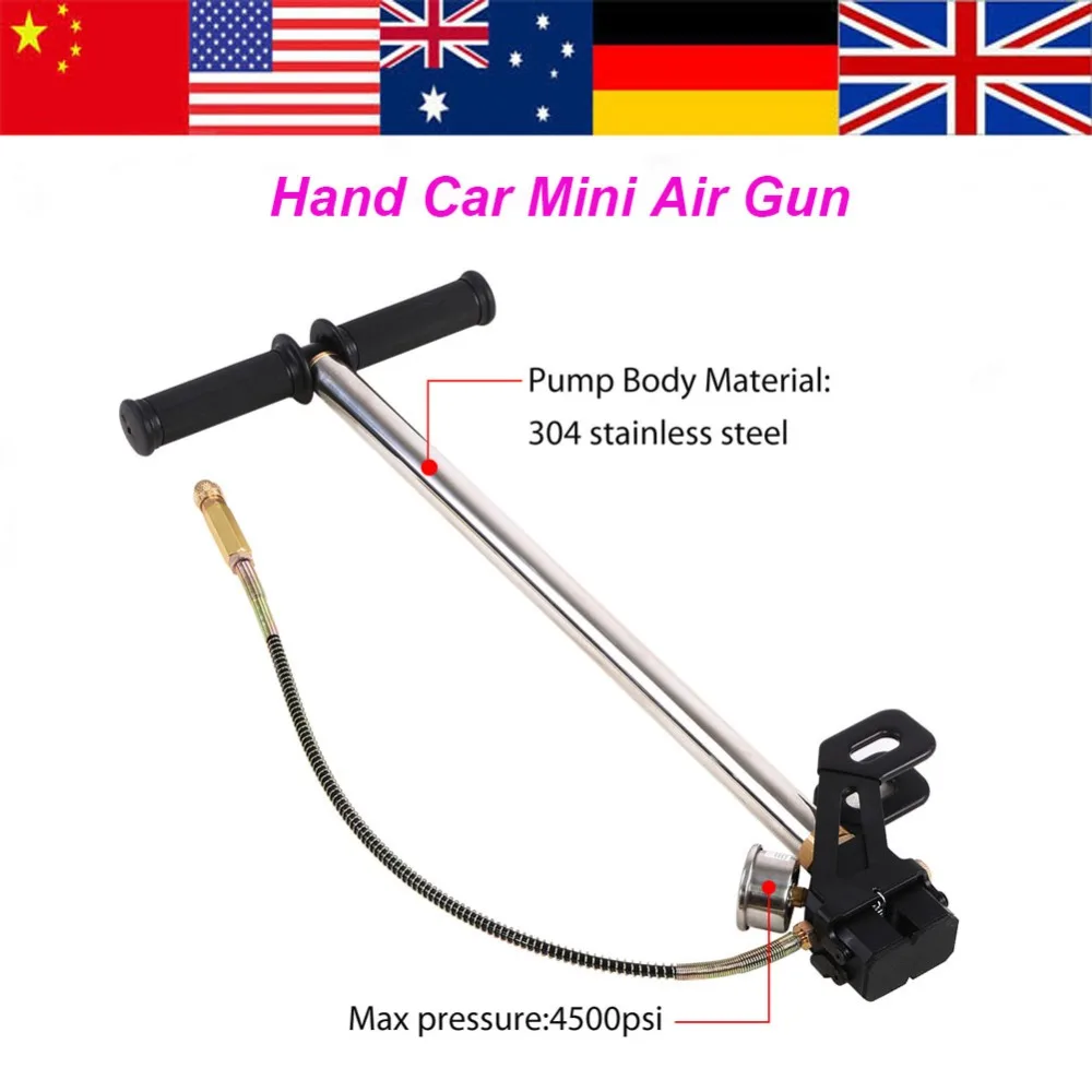 3 Stage Hand Operated Air pump Stirrup Charging Gas Filter Gauge Valve Hose High Pressure 4500psi Mini Air Gun for Kayak Tire
3 Stage Hand Operated Air pump Stirrup Charging Gas Filter Gauge Valve Hose High Pressure 4500psi Mini Air Gun for Kayak Tire