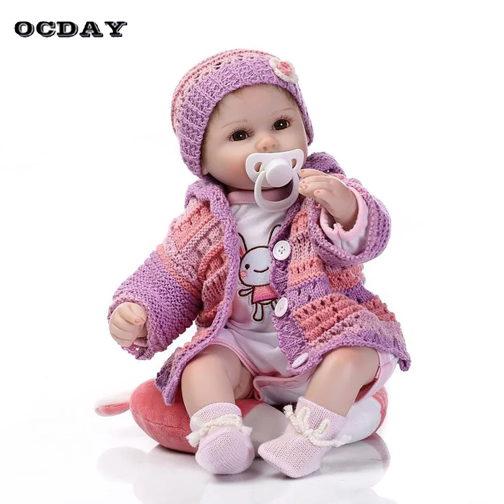 16'' Cute Handmade Alive Bebe Reborn Baby Girl Doll Soft Silicone Playmate Gift For Girls Child Reborn Bonecas Toys brinquedos
16'' Cute Handmade Alive Bebe Reborn Baby Girl Doll Soft Silicone Playmate Gift For Girls Child Reborn Bonecas Toys brinquedos