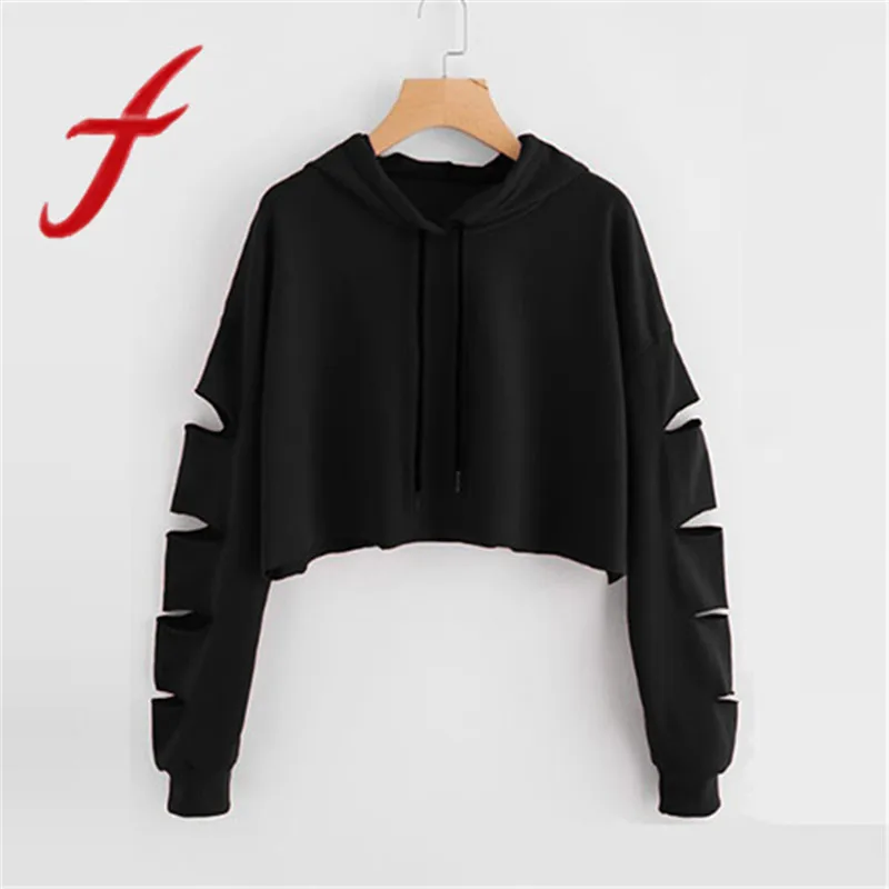 Feitong Autumn Womens Hole Sweatshirt Crop Tops Hollow Out Long Sleeve Hoodies Sweatshirt Jumper Pullover sudaderas mujer 2019
Feitong Autumn Womens Hole Sweatshirt Crop Tops Hollow Out Long Sleeve Hoodies Sweatshirt Jumper Pullover sudaderas mujer 2019