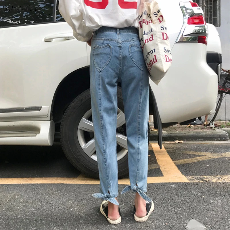 Jeans Women Simple Solid Straight Korean Style Bow Sweet Womens Elegant Students Loose Female Spring 2019 Leisure Trousers Chic
Jeans Women Simple Solid Straight Korean Style Bow Sweet Womens Elegant Students Loose Female Spring 2019 Leisure Trousers Chic
