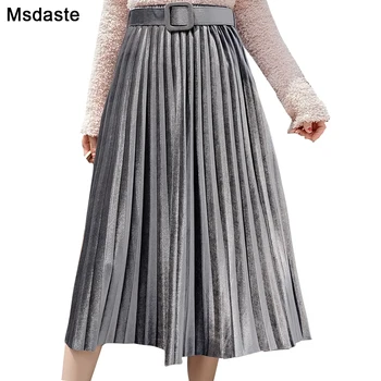 Skirts Women 2019 Autumn Mid-calf Length Faldas Mujer Moda Elastic High Waist Jupe Femme Saia Midi Solid Female Pleated Skirt
Skirts Women 2019 Autumn Mid-calf Length Faldas Mujer Moda Elastic High Waist Jupe Femme Saia Midi Solid Female Pleated Skirt