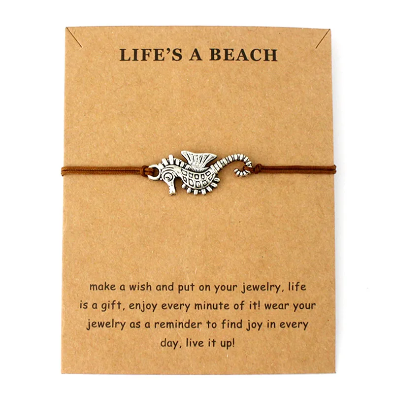 Seahorse Sea horseMermaid Shell Conch Shark Charms Adjustable Bracelets Beach Women Men Love Best Friends Fashion Jewelry Gift
Seahorse Sea horseMermaid Shell Conch Shark Charms Adjustable Bracelets Beach Women Men Love Best Friends Fashion Jewelry Gift