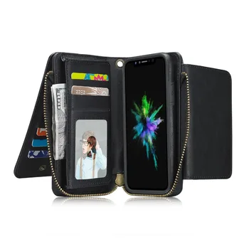 Luxury High Quality Multi-functional Wallet Case For iPhoneX Megnetic Detachable Zipper Wallet Flip Leather Cover For iPhoneXs
Luxury High Quality Multi-functional Wallet Case For iPhoneX Megnetic Detachable Zipper Wallet Flip Leather Cover For iPhoneXs