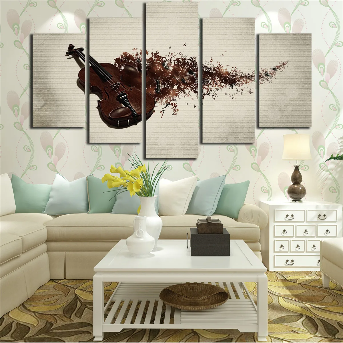 Vintage Poster Home Decor Canvas Poster 5 pcs Modular Painting Violin Picture Printed on Canvas Artwork Wall Art Picture M853
Vintage Poster Home Decor Canvas Poster 5 pcs Modular Painting Violin Picture Printed on Canvas Artwork Wall Art Picture M853