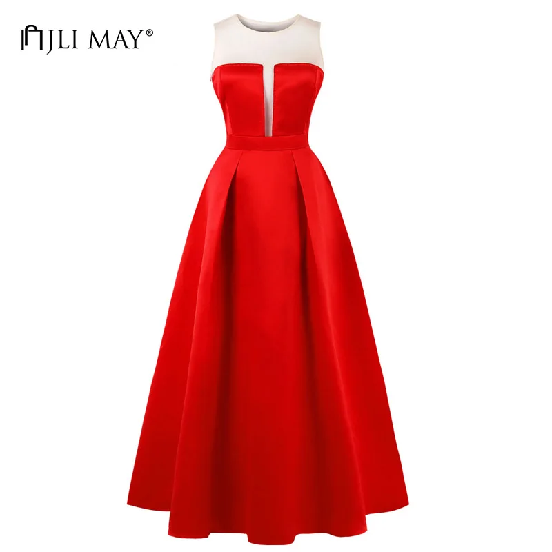 JLI MAY Evening mesh maxi party dress o-neck sleeveless ball gown ladies red black women long elegant retro plus size dresses
JLI MAY Evening mesh maxi party dress o-neck sleeveless ball gown ladies red black women long elegant retro plus size dresses