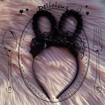 Lolita plush black rabbit ears kc can take babydoll black and white AP black sweet national brand skirt
Lolita plush black rabbit ears kc can take babydoll black and white AP black sweet national brand skirt