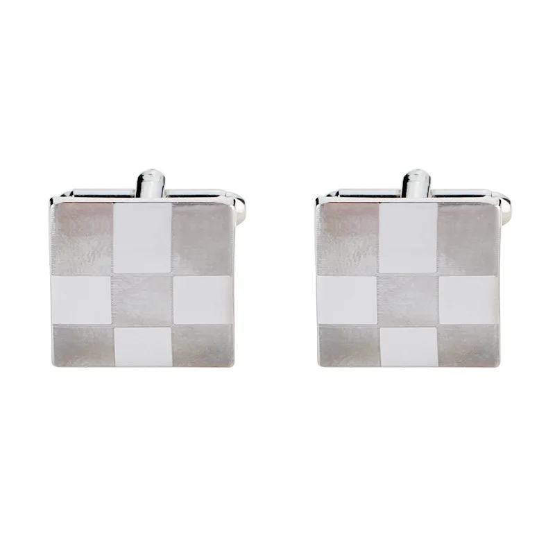 New silver color square shape lattice design Cuff links simple laser grid French Cufflinks cufflinks gift Gift Jewelry for men
New silver color square shape lattice design Cuff links simple laser grid French Cufflinks cufflinks gift Gift Jewelry for men