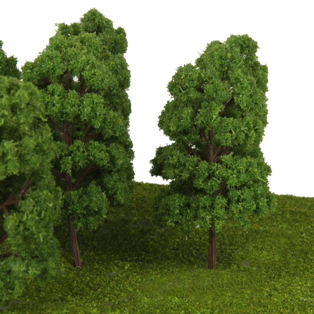 10Pcs Plastic Model Tree Railroad Building Street Park Scene Scale HO 1:75 10Pcs Plastic Model Tree Railroad Building Street Park Scene Scale HO 1:75