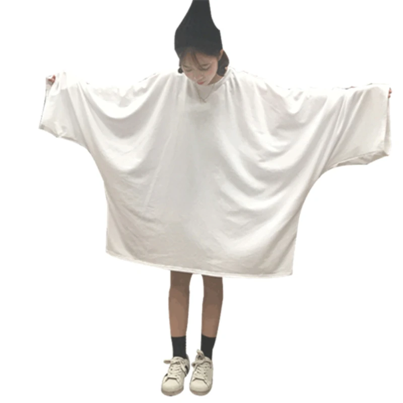 Loose Solid Sweatshirt Dress 2019 Bat Long Sleeve Pullover Tops Woman Fashion O-neck Sweatshirts Summer Oversized Hoodies T240
Loose Solid Sweatshirt Dress 2019 Bat Long Sleeve Pullover Tops Woman Fashion O-neck Sweatshirts Summer Oversized Hoodies T240
