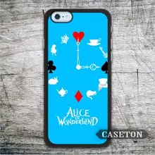 Clock Alice In Wonderland Case For iPhone 7 6 6s Plus 5 5s SE 5c and For iPod 5 High Quality Lovely Phone Cover