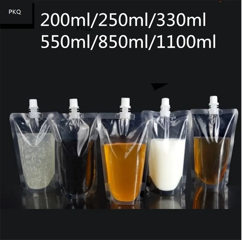 50Pcs/Lot Stand-up Plastic Drink Packaging Bags Spout Pouch for Beverage Liquid Juice Milk Coffee Clear Disposable Packing Bags
50Pcs/Lot Stand-up Plastic Drink Packaging Bags Spout Pouch for Beverage Liquid Juice Milk Coffee Clear Disposable Packing Bags