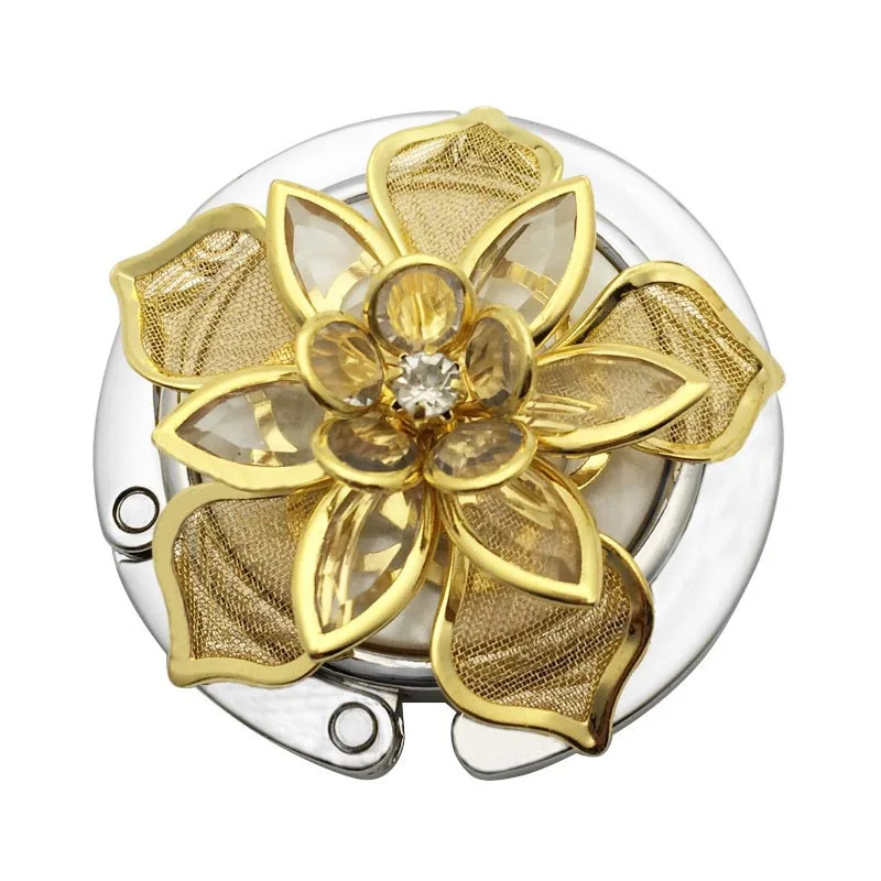 Golden Flower Pattern Decorative Hooks Table Hook Hanger Storage Holder With Non-Slip Rubber Backing
Golden Flower Pattern Decorative Hooks Table Hook Hanger Storage Holder With Non-Slip Rubber Backing