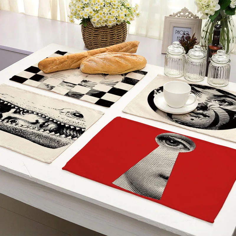 Retro Cotton Linen Dining Table Mat Fornasetti Girl Bowl Coasters Coffee Tea Mats Heat Proof Table Mat Table Cloth Tableware
Retro Cotton Linen Dining Table Mat Fornasetti Girl Bowl Coasters Coffee Tea Mats Heat Proof Table Mat Table Cloth Tableware