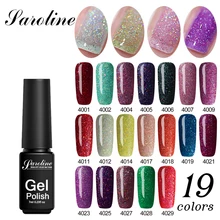 Saroline 7 ミリリットルきらめき輝きネオン Uv ジェルネイルポリッシュフレンチエナメル半永久 Led ランプソークル塗料ワニス(China)