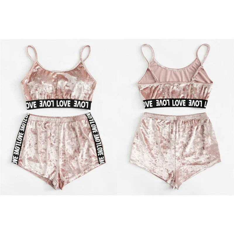 Women Sexy Sleepwear Babydoll Ladies Sleeveless Letter Printed Casual Nightwear Female Fashion Summer Two Pieces New Arrival
Women Sexy Sleepwear Babydoll Ladies Sleeveless Letter Printed Casual Nightwear Female Fashion Summer Two Pieces New Arrival
