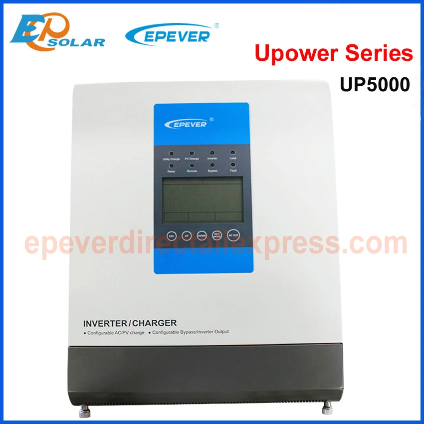EPever 5000VA Pure Sine Wave Hybrid Inverter MPPT 100A Solar Charger and 30A AC Charger for 48V Battery 220V230VAC UP5000-M10342
EPever 5000VA Pure Sine Wave Hybrid Inverter MPPT 100A Solar Charger and 30A AC Charger for 48V Battery 220V230VAC UP5000-M10342