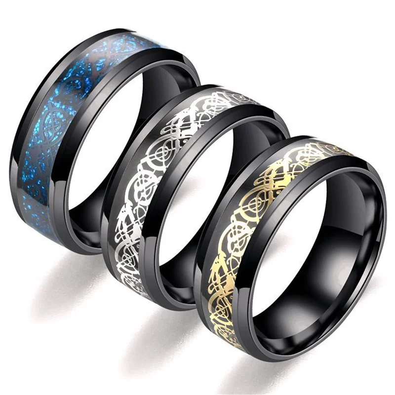 7 COLORS Width 8mm Size 5.5-14 Vintage Gold Gun Black Plated Dragon Ring Jewelry for Men Brand Accessories
7 COLORS Width 8mm Size 5.5-14 Vintage Gold Gun Black Plated Dragon Ring Jewelry for Men Brand Accessories