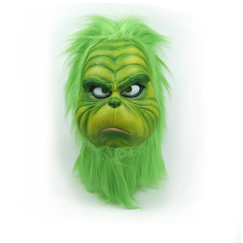 The Christmas Cosplay Grinch Mask Latex with Hair Event Prop Party Masks Ball Event Costume Helmet Props XMAS Decorations
The Christmas Cosplay Grinch Mask Latex with Hair Event Prop Party Masks Ball Event Costume Helmet Props XMAS Decorations