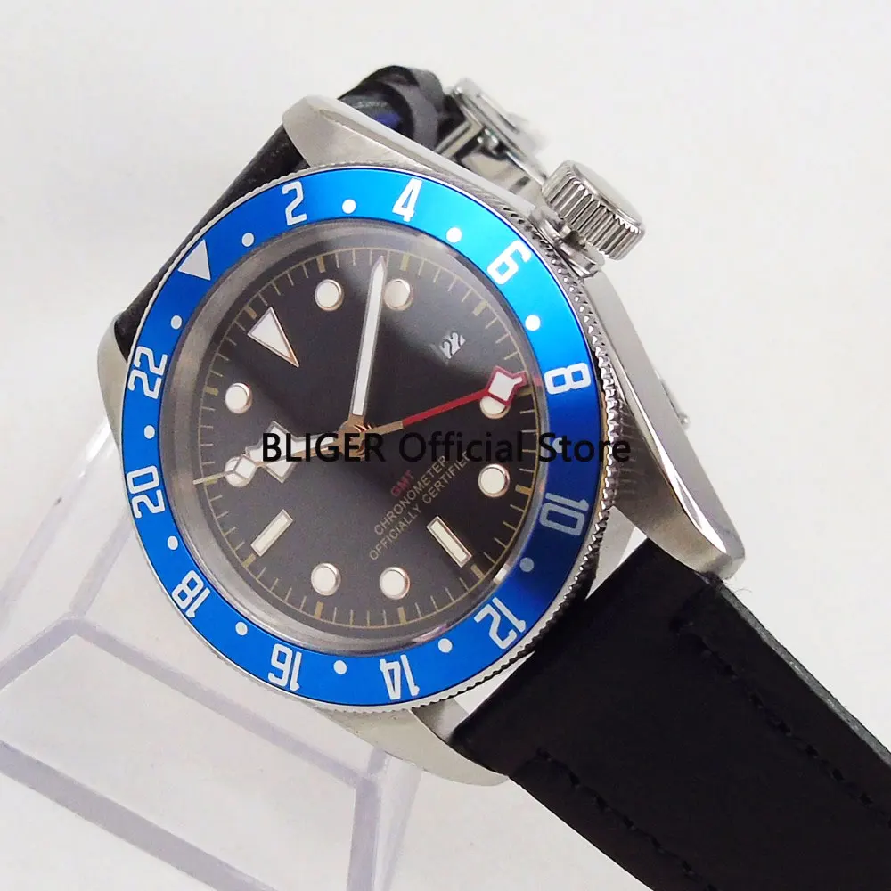 Sapphire Crystal 41mm Sterile Dial Men's Watch Blue Rotating Bezel Luminous GMT Function Waterproof Automatic Movement Watch
Sapphire Crystal 41mm Sterile Dial Men's Watch Blue Rotating Bezel Luminous GMT Function Waterproof Automatic Movement Watch
